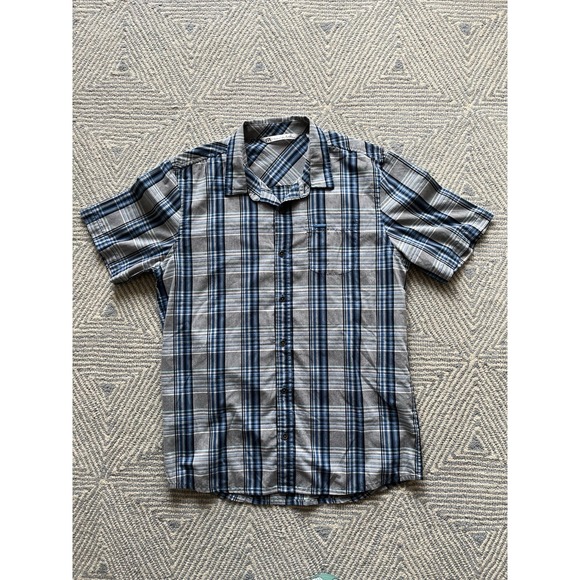 Travis Mathew Other - Travis Mathew‎ Short Sleeve Button Shirt - Grey/Blue/Black - XL